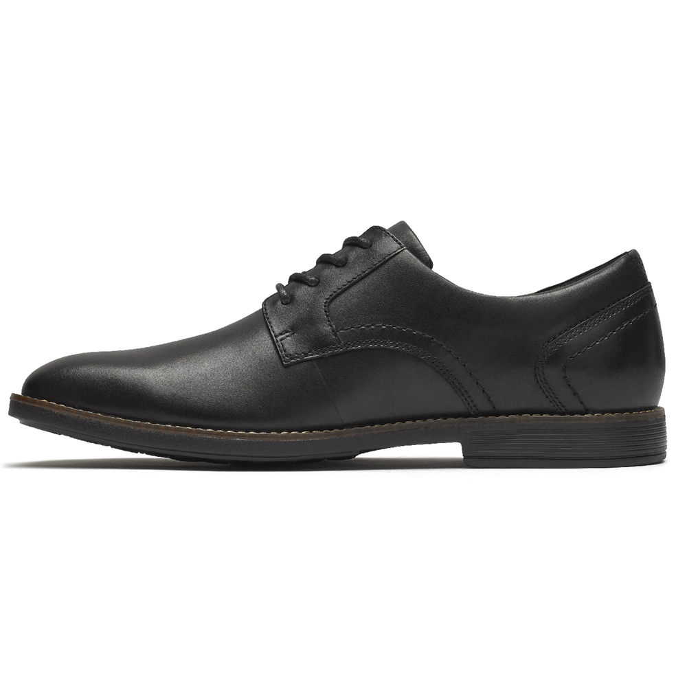 Sapatos Lace Ups Rockport Homem Pretas - Slayter Plain Toe Shoe - 53784PKUE